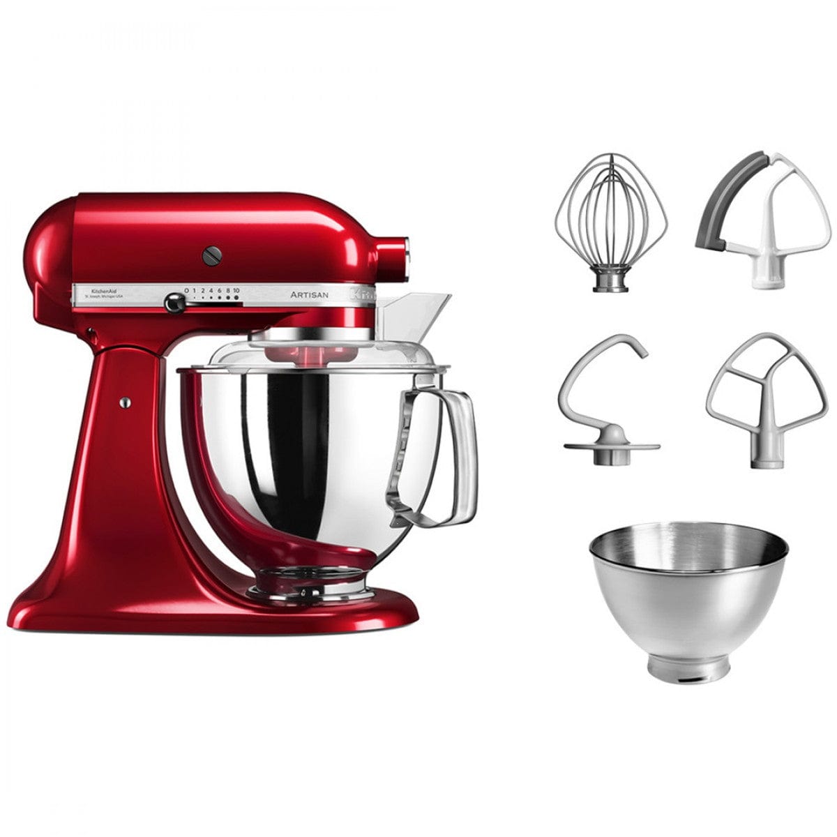 KitchenAid Food Processor KitchenAid Artisan 4.8L Stand Mixer Candy Apple 5KSM175PSECA (4762380894297)