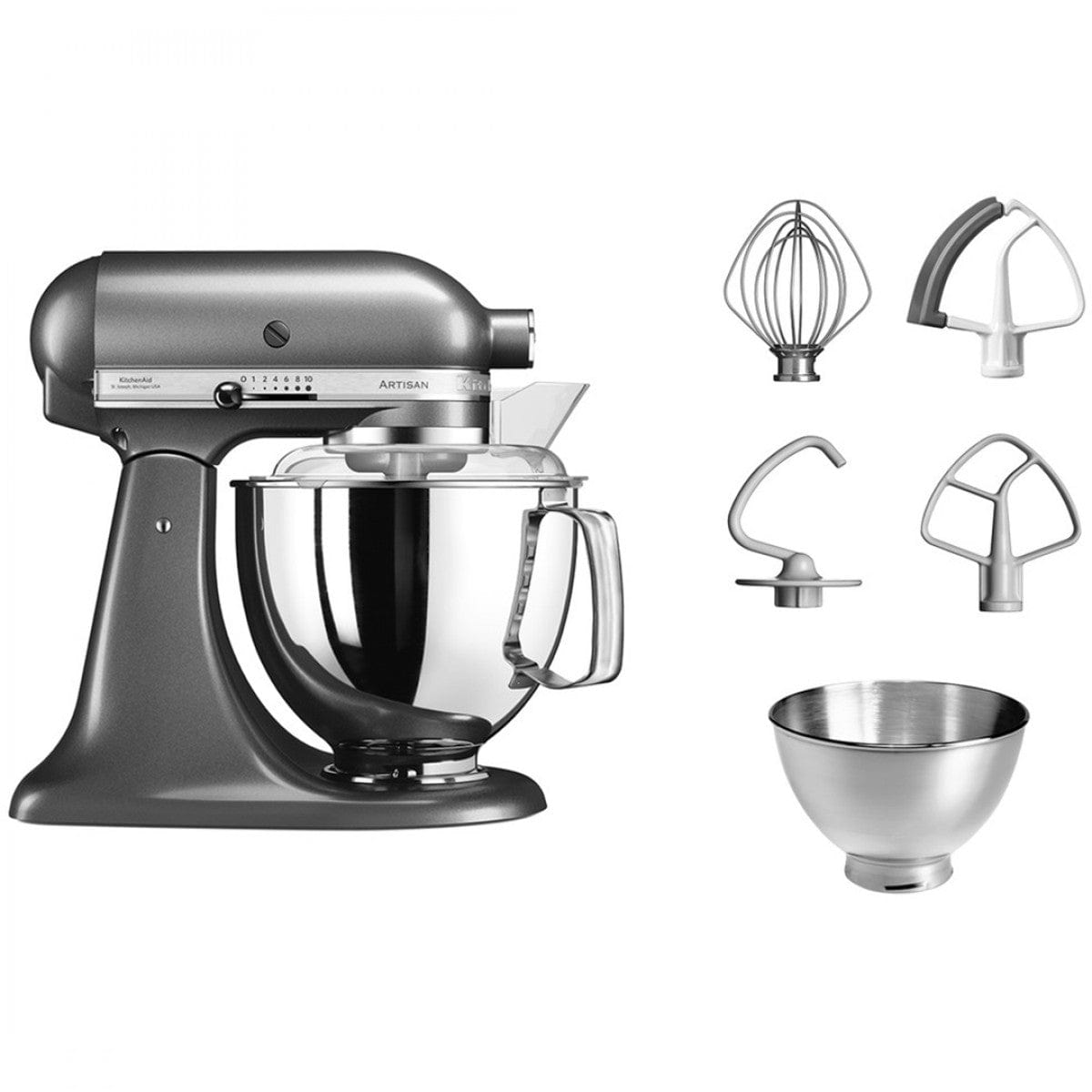 KitchenAid Food Processor KitchenAid Artisan 4.8L Stand Mixer Medallion Silver 5KSM175PSEMS