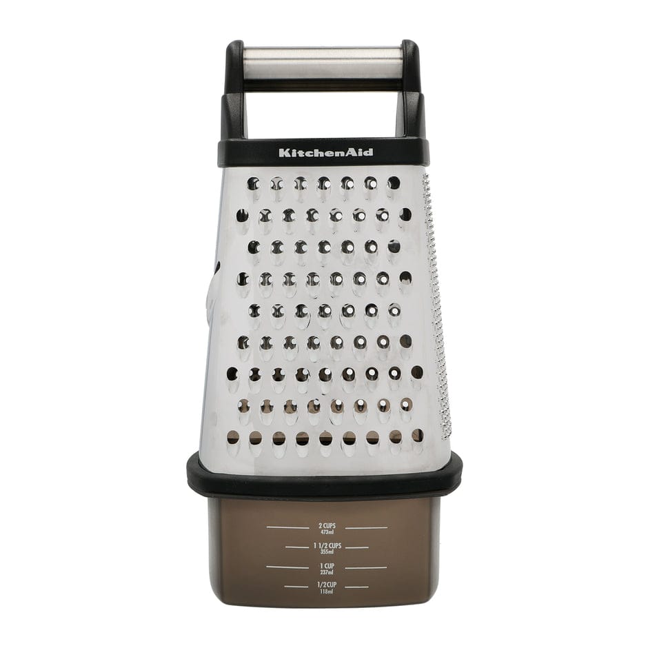 KitchenAid Grater KitchenAid Universal Box Grater With Measuring Cups Stainless Steel KQG3000SOBE (7764840218713)