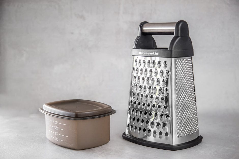 KitchenAid Grater KitchenAid Universal Box Grater With Measuring Cups Stainless Steel KQG3000SOBE (7764840218713)