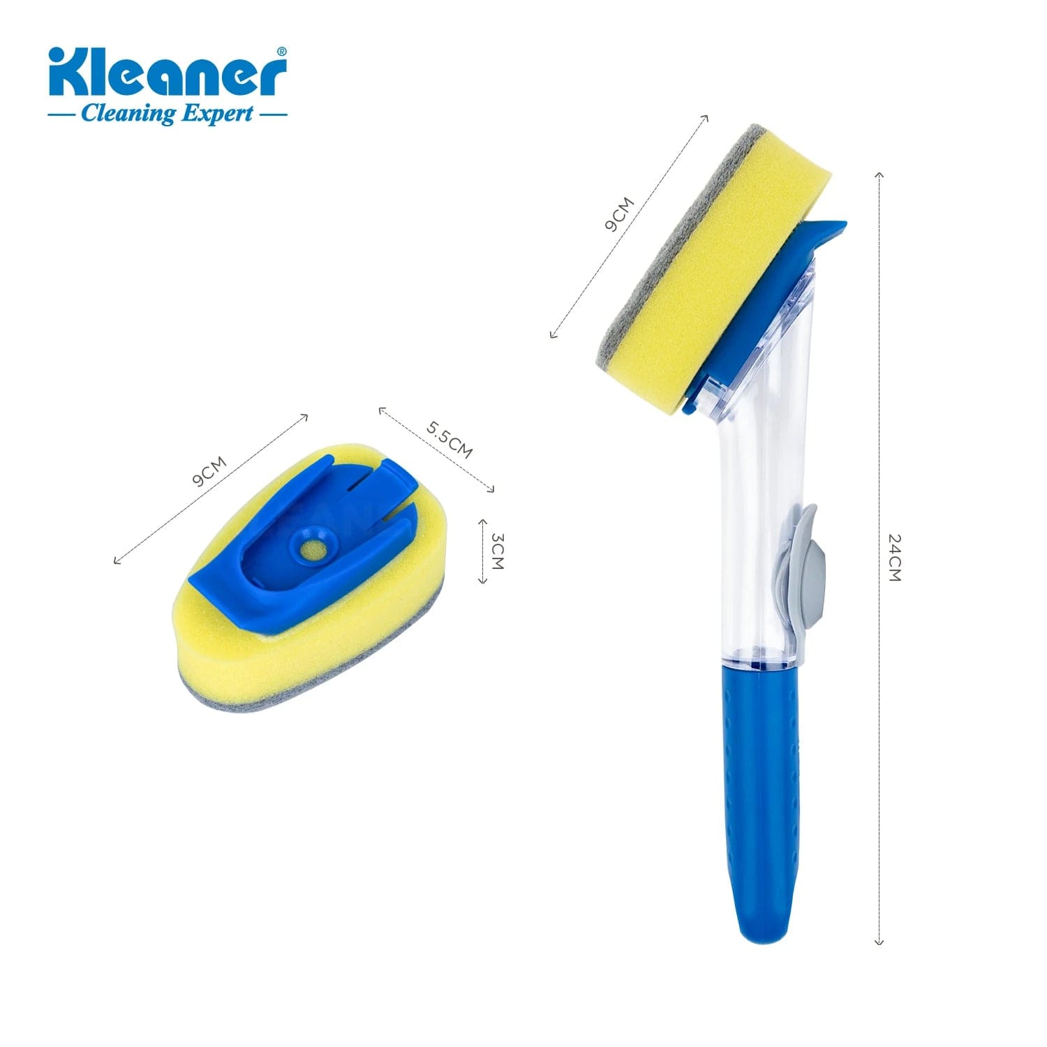Kleaner Brush Kleaner Cleaning Dish Sponge 2pcs KD2102-H (7480660230233)