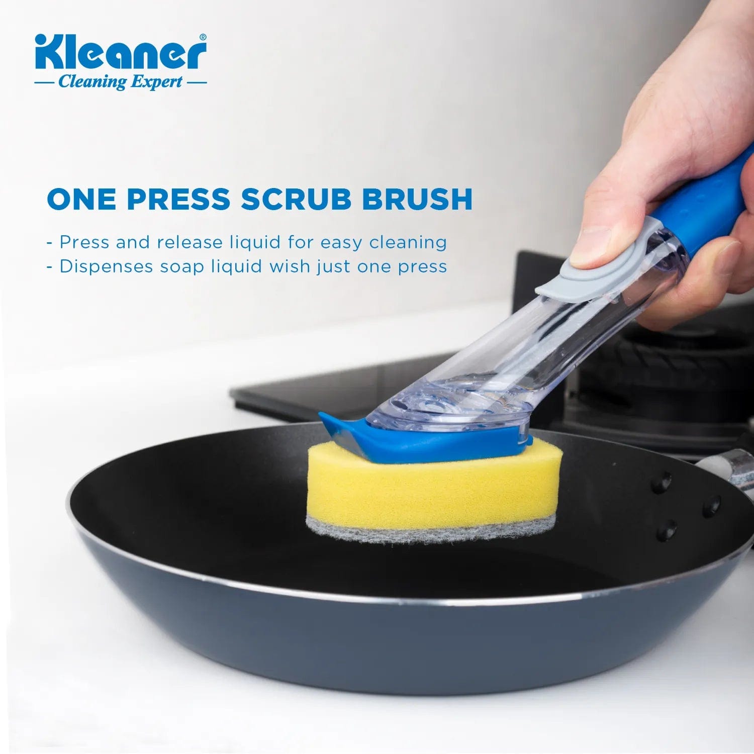 Kleaner Brush Kleaner Soap Dispensing Cleaning Dish Sponge KD2102 (7480648564825)