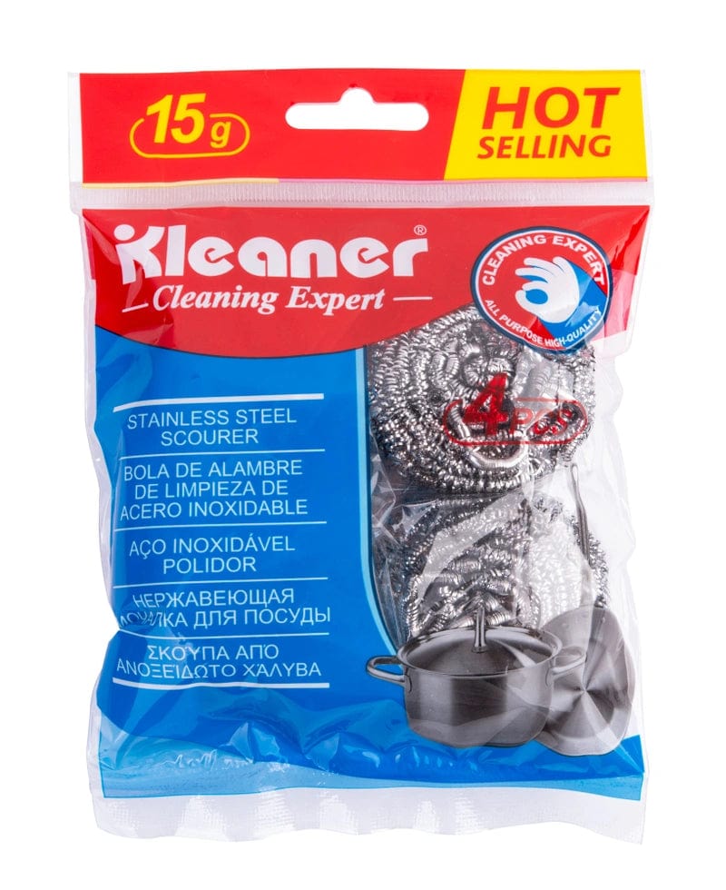 Kleaner Brush Kleaner Stainless Steel Scourer 4pcs GSH008 (7497868017753)