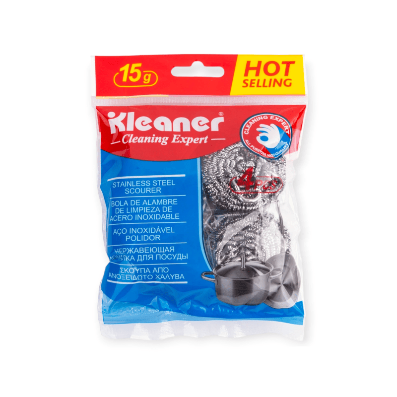 Kleaner Brush Kleaner Stainless Steel Scourer 4pcs GSH008 (7497868017753)