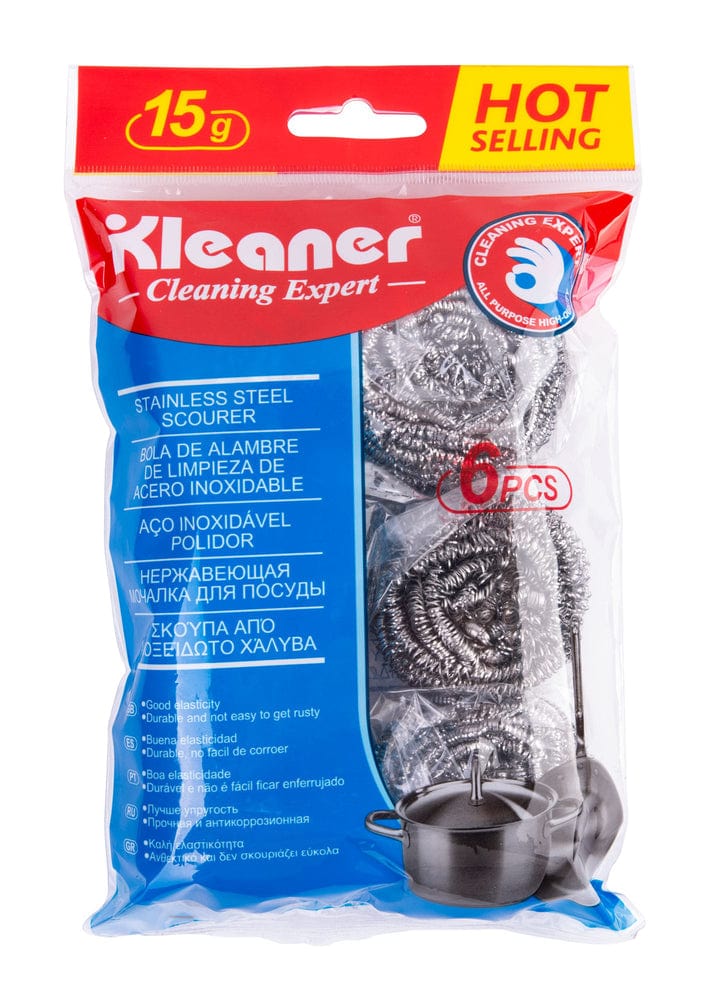 Kleaner Brush Kleaner Stainless Steel Scourer 6pcs GSH009 (7497871687769)