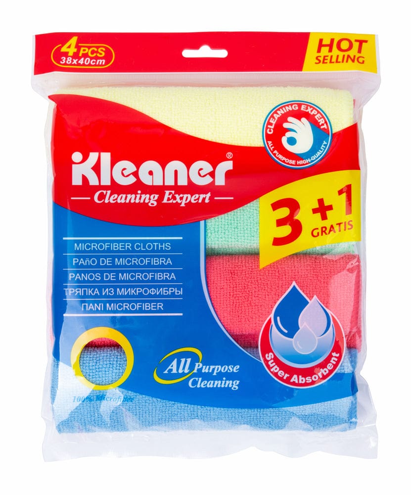 Kleaner Brush Kleaner Universal Cleaning Microfiber Cloth 4Pcs 38X40 GSG004 (7497876537433)