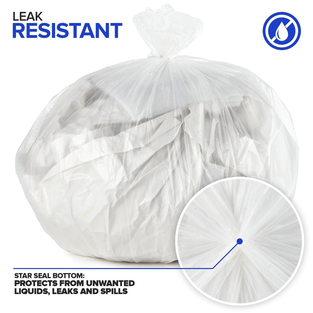 Kleaner Refuse Bags 4 Season Rubber Anti-Skid Garbage Bags 30 Piece 0227