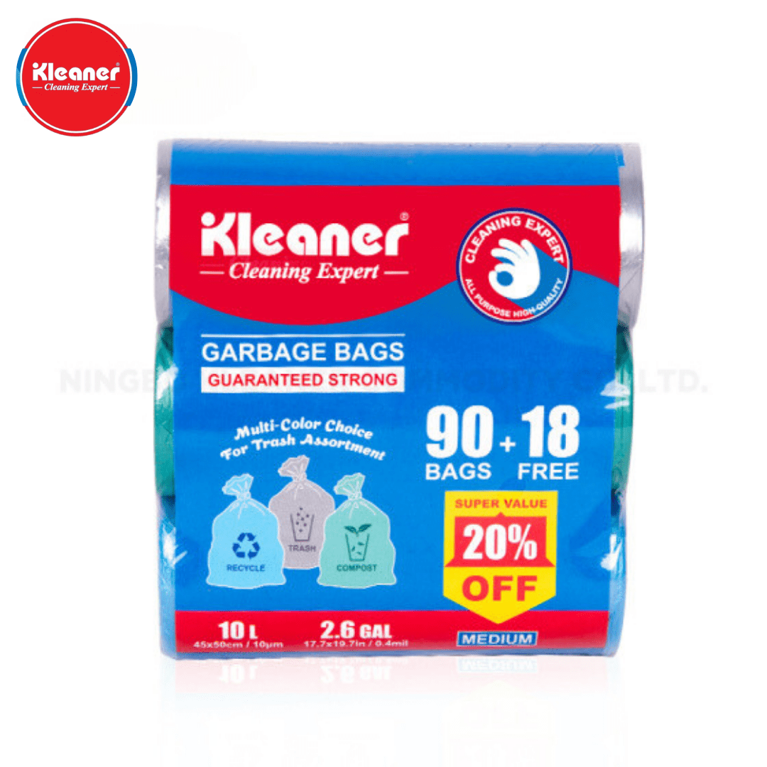 Kleaner Refuse Bags Kleaner Garbage Bag Medium 10 Litres GSL003 (7881026568281)