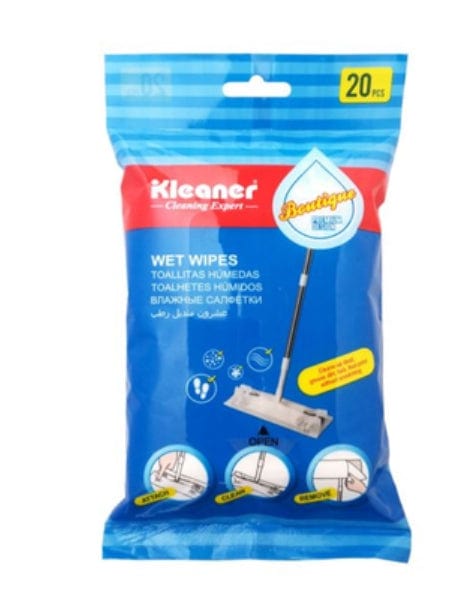 Kleaner Wipes Kleaner Mop Replacement Wet Wipes Pack of 20 K19007 (7885889765465)