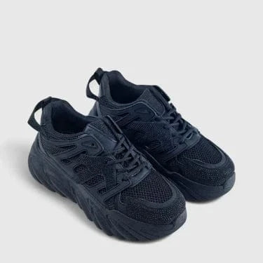 Klevas Sneaker K7 Lacey Sneaker Black Mono
