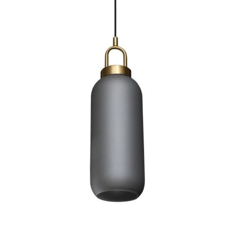 K Light 3E-KLCH-106/SM 230v 40W Nougat Pendant Antique Brass and Smoke Grey.