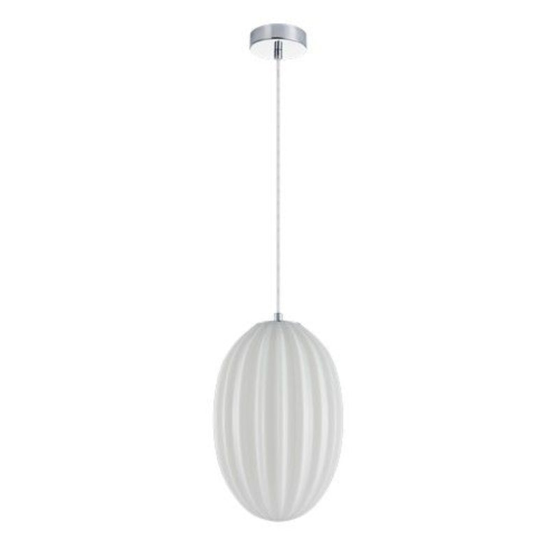 K Light A-KLCH-900-S/OP Marilyn Small Glass Pendant Chrome Opal Glass
