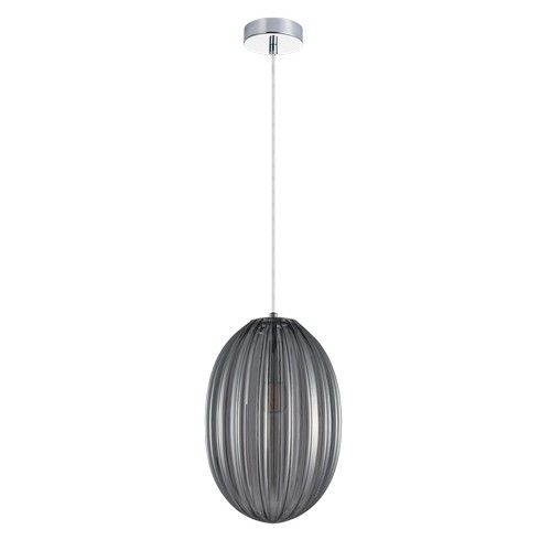 K Light A-KLCH-900-S/SM Marilyn Small Glass Pendant Chrome Smoke Glass