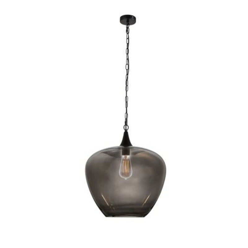 K Light A-KLCH-910-L/SM Apple Large Glass Pendant Black.