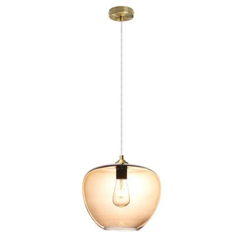 K Light A-KLCH-910-S/AB, A-KLCH-910-S/SM Apple Small Glass Pendant (Multiple Colours/Finishes)