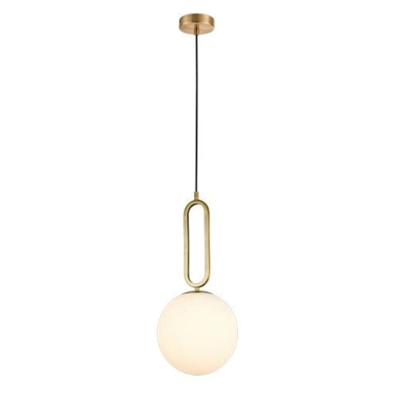 K Light A-KLCH-913-30 Croquet Antique Brass 30cm Glass pendant Antique Brass with Opal White Glass