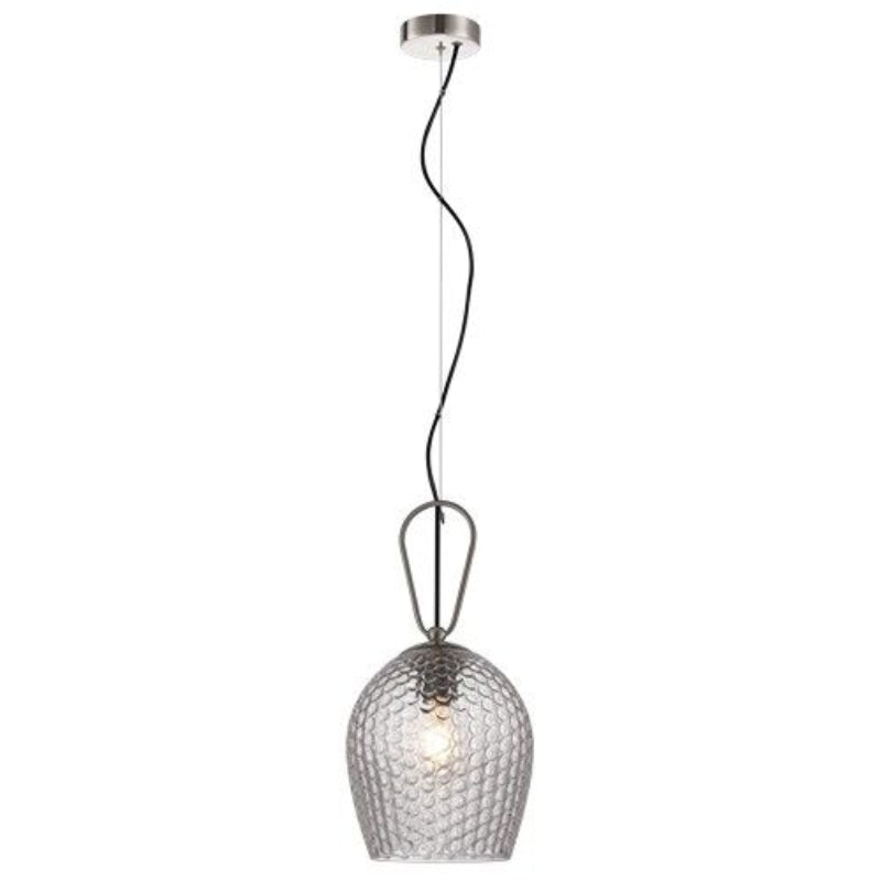 K Light A-KLCH-9181/CL 230v 60W Cedar Pendant Clear Glass and Satin Nickel.