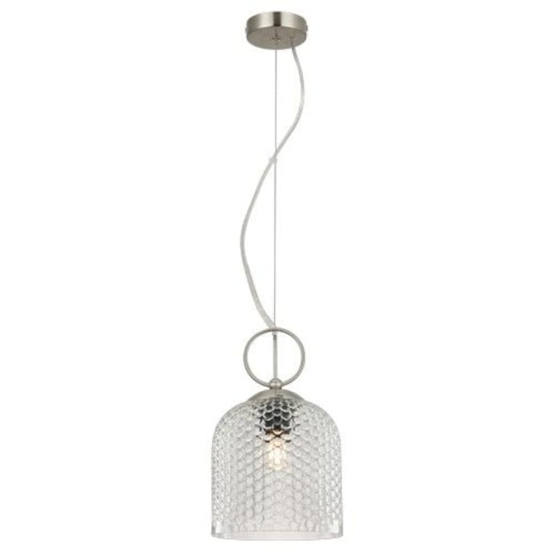 K-Light PENDANT K Light A-KLCH-9182/CL 230v 60W Chestnut Pendant Clear Glass and Satin Nickel
