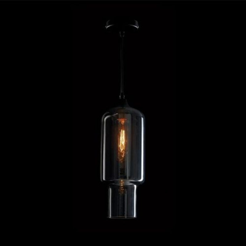 K Light CA-KLCH-004/SM Cylinder Glass Pendant Smoke.
