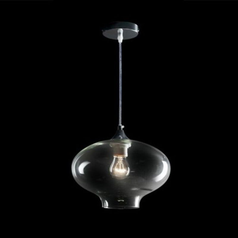 K Light CA-KLCH-011/CL Round Vase Glass Pendant Chrome/Clear.