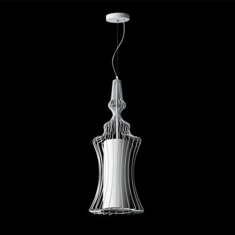 K Light CA-KLCH-1046/WH Tube Wire Metal Pendant White.