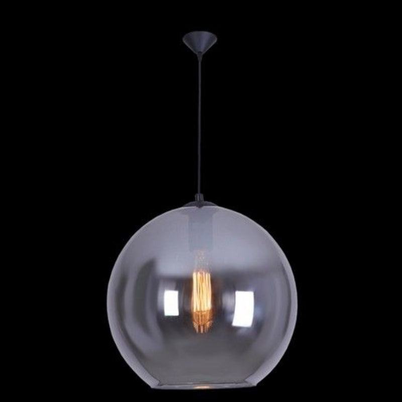 K Light CA-KLCH-108L/SM Large 40cm Glass Ball Pendant Smoke Glass.