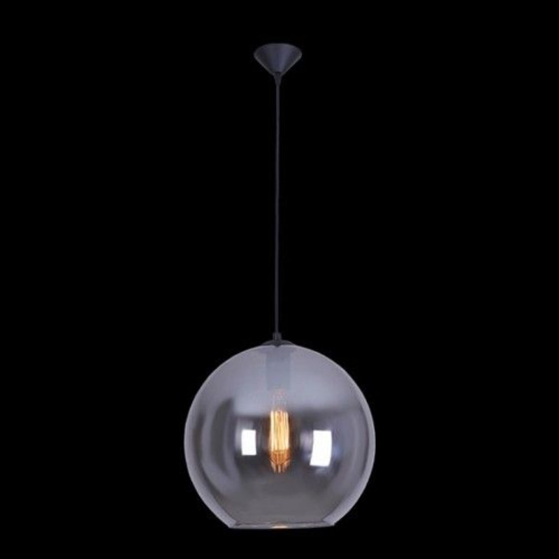 K Light CA-KLCH-108S/SM Small 30cm Glass Ball Pendant Smoke Glass.