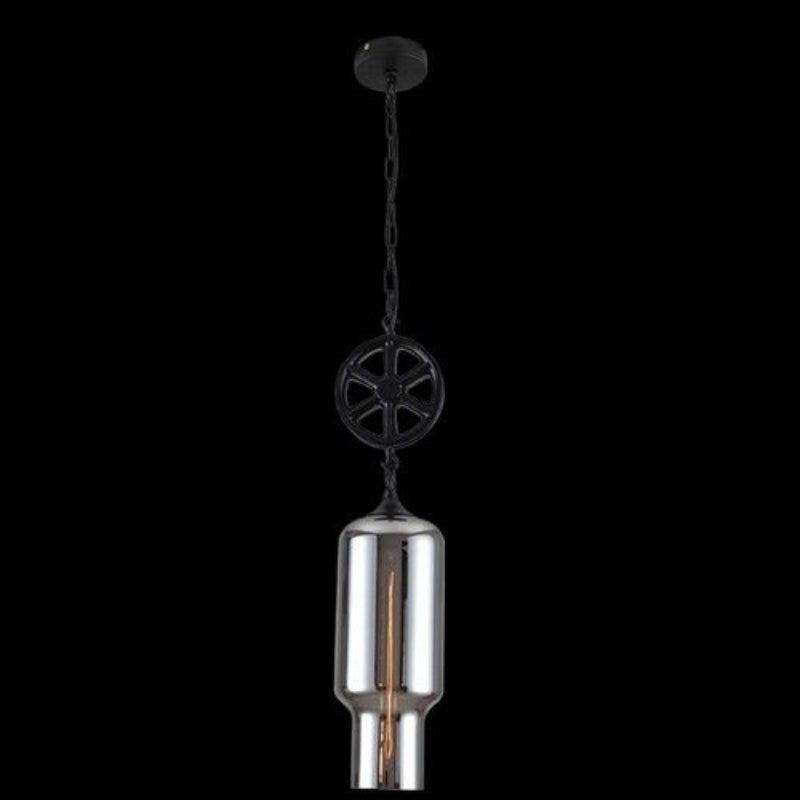 K Light CA-KLCH-3052 Industrial Cylinder Pendant Smoke Glass.