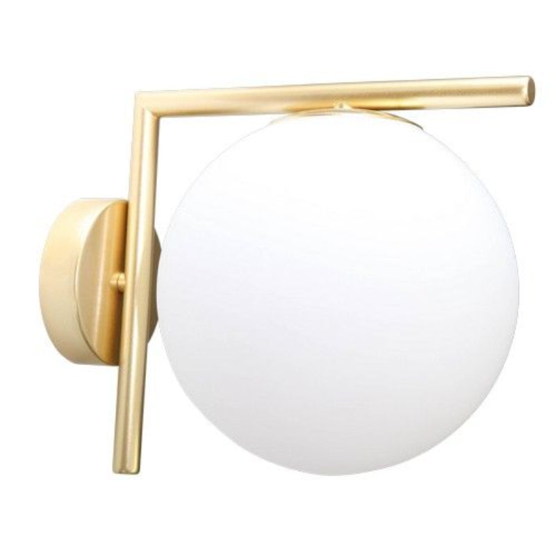 K Light CA-KLW1626/SG Branch Glass Wall Light Satin Gold with Opal White Glass.