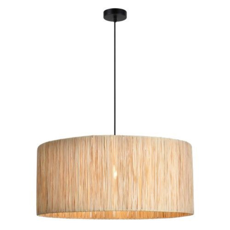 K Light E-KLCH-7140 230v 40W E27 Large Natural Raffia Pendant