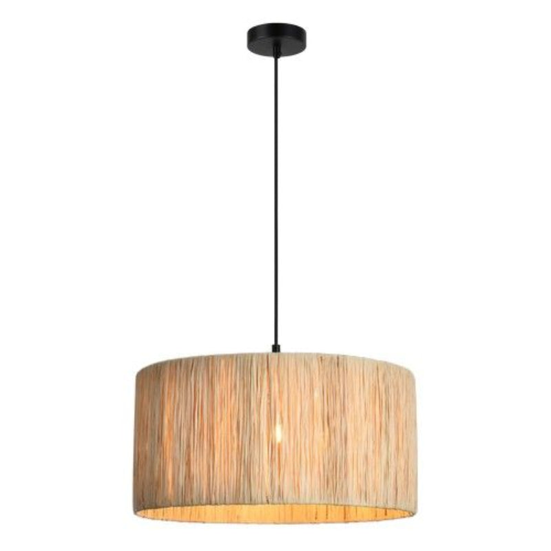 K Light E-KLCH-7141 230v 40W E27 Small Natural Raffia Pendant.