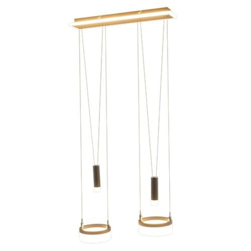 K Light J-K-LED-2530/2 230V 21W LED Twin Pulley Pendant Black