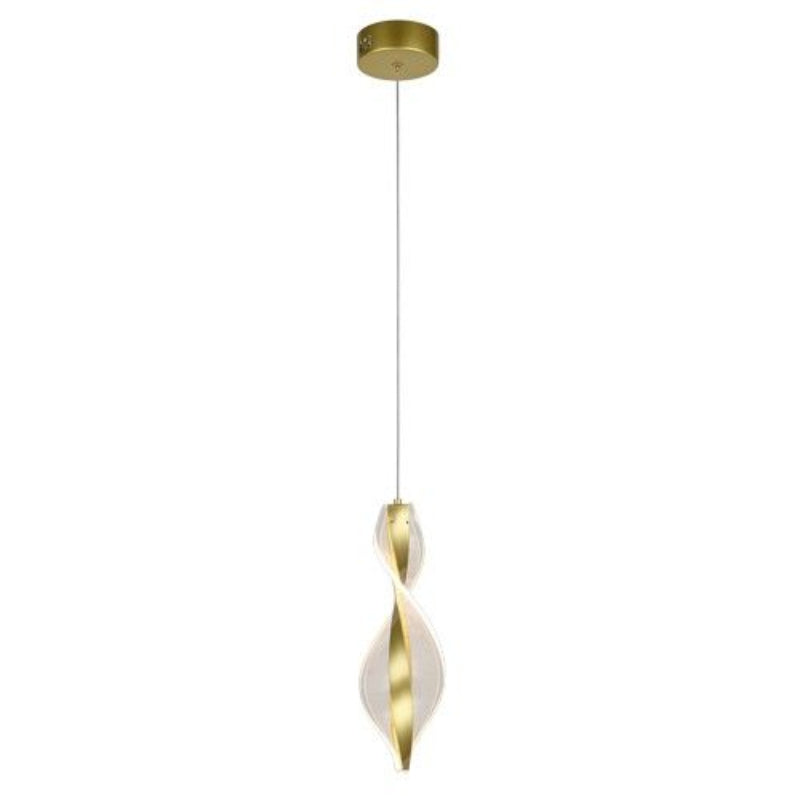 K Light K-LED-2425 230V 8W LED Dragonfly Acrylic Pendant Satin Gold with clear glitter Acrylic.