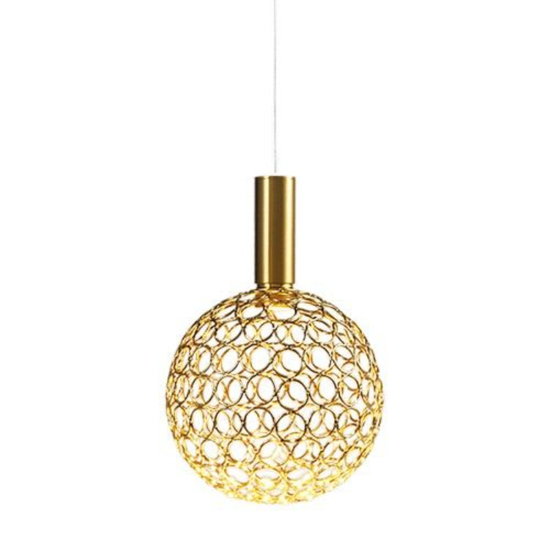 K Light K-LED-404-15/GD 230V 4.3W LED Small Round Metal Ring Pendant Electroplated Gold