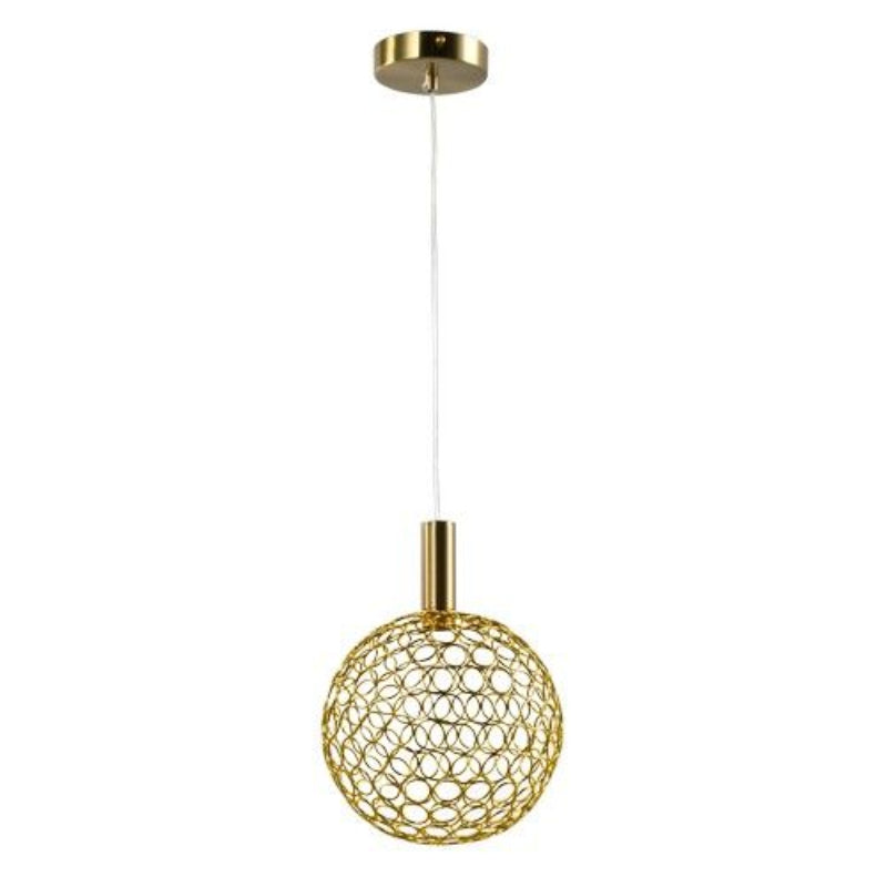 K Light K-LED-404-20/GD 230v 4.3W LED Medium Round Metal Ring Pendant.