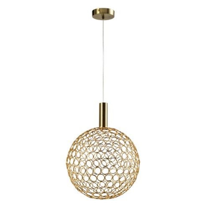 K Light K-LED-404-25/GD 230V 4.3W LED Large Round Metal Ring Pendant Electroplated Gold.