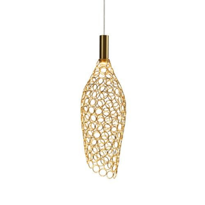 K Light K-LED-405/GD 230V 4.3W LED Medium Long Metal Ring Pendant Electroplated Gold