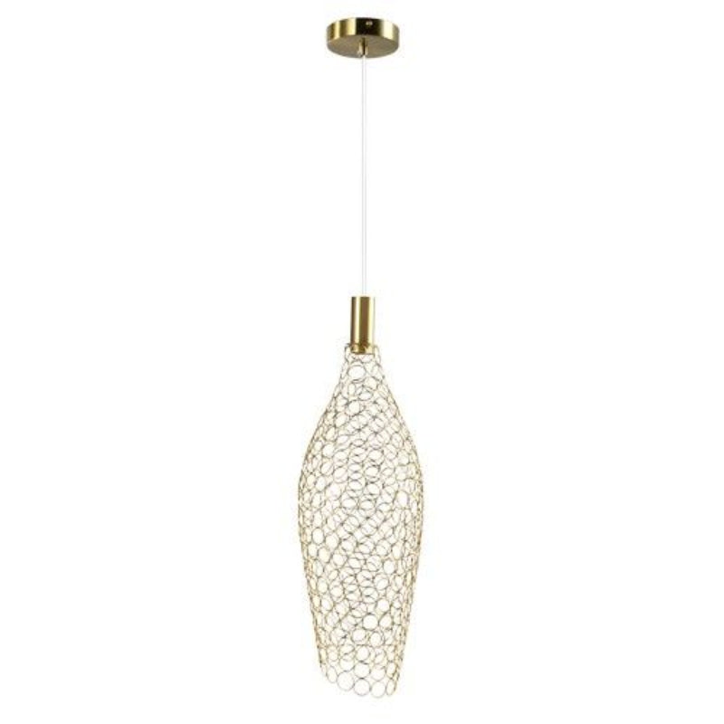 K Light K-LED-406/GD 230V 4.3W LED Large Long metal Ring Pendant Electroplated Gold.