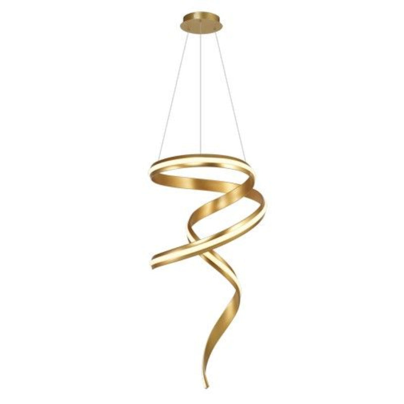 K Light K-LED-484/GD 230v 60W LED Cygnet Pendant Matt Gold.