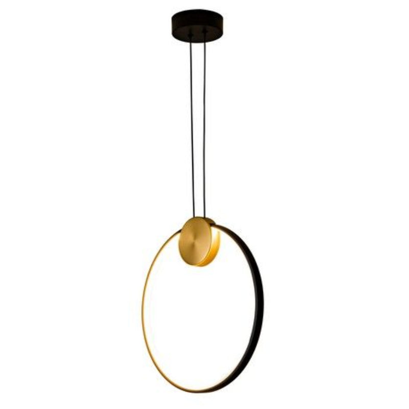 K Light K-LED-710/40 230v 20W LED Medium Ring Pendant Black and Gold.