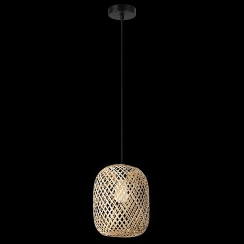 K Light KLCH-7131 230v 40W E27 Rattan Pendant Natural Bamboo.