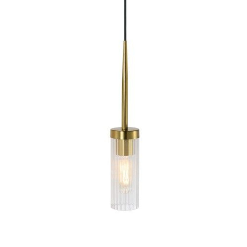 K-Light Y-KLCH-79 230v 40W E27 Flambouw Pendant Antique Brass with Clear Glass.