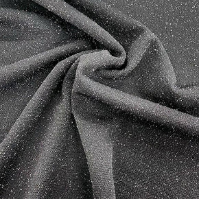 KNITS Dress Fabrics French Luire Fabric 150 cm Black (7613972021337)