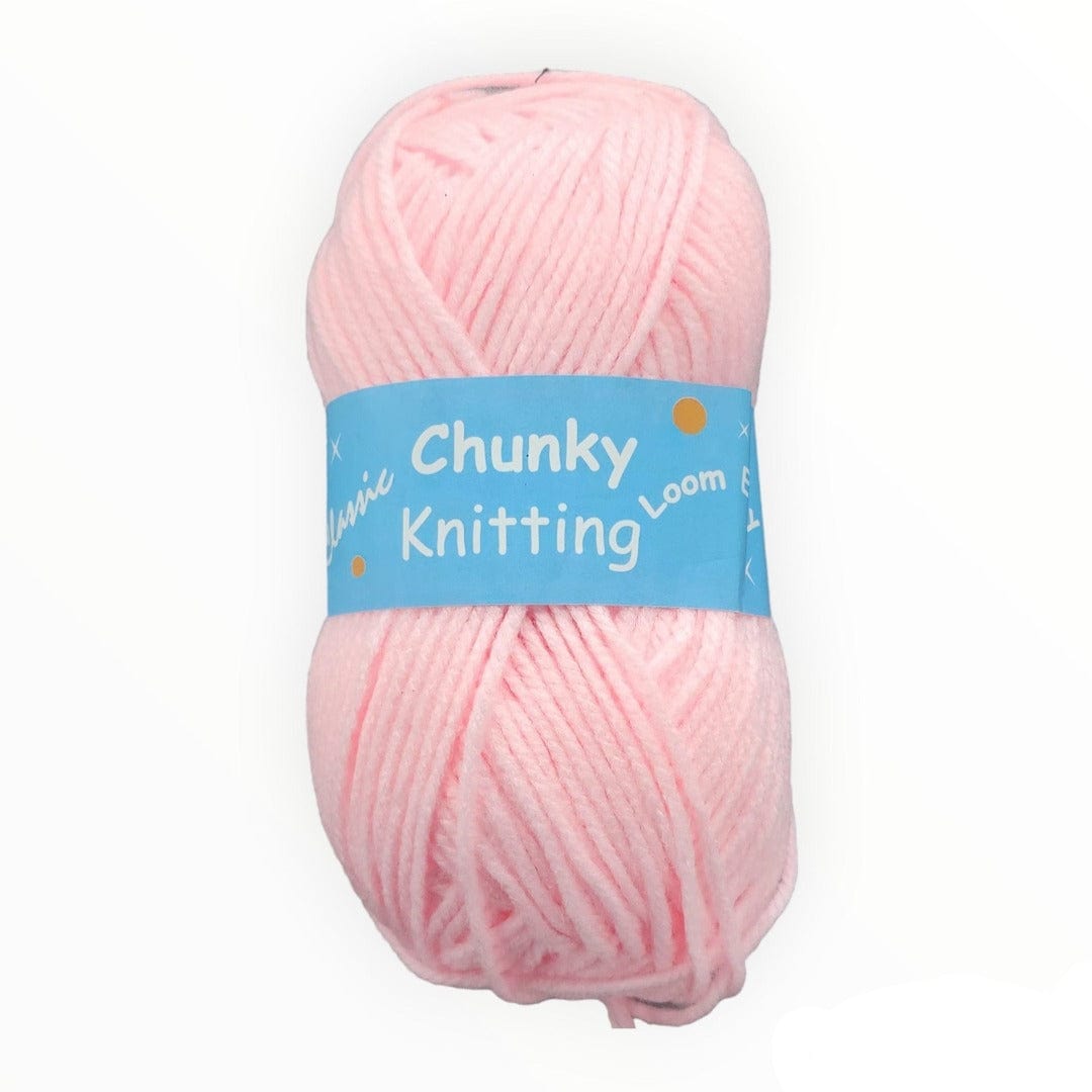 KNITTING Habby Baby Pink Chunky Knitting Wool Loom Easy 100g (2061645938777)