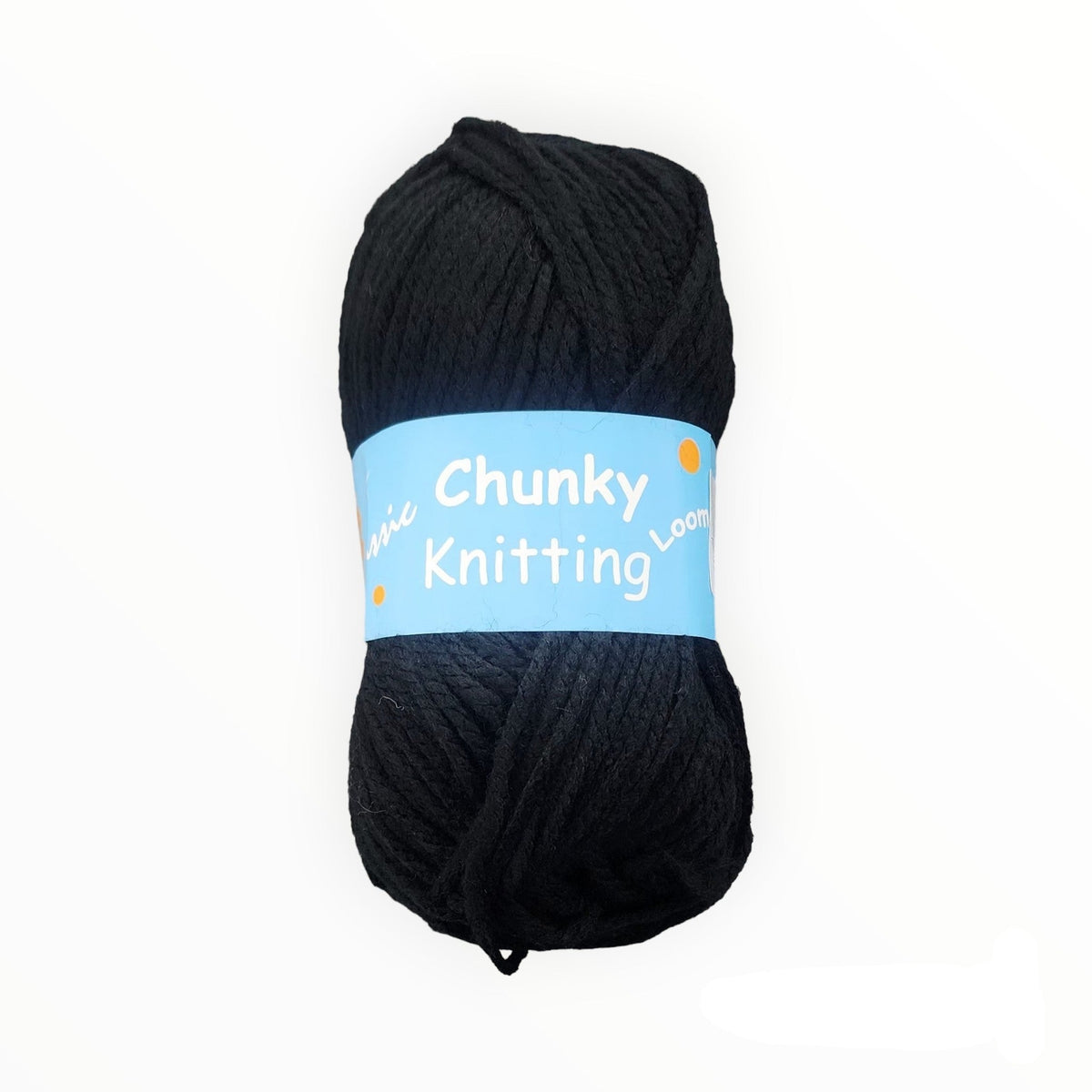 KNITTING Habby Black Chunky Knitting Wool Loom Easy 100g (2061645938777)