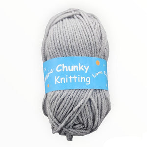 KNITTING Habby Grey Chunky Knitting Wool Loom Easy 100g (2061645938777)