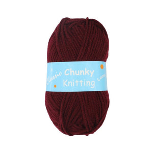 KNITTING Habby Maroon Chunky Knitting Wool Loom Easy 100g (2061645938777)