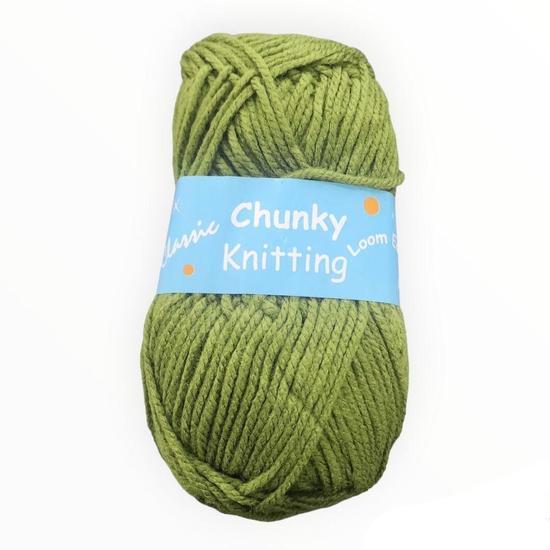 KNITTING Habby Olive Chunky Knitting Wool Loom Easy 100g (2061645938777)