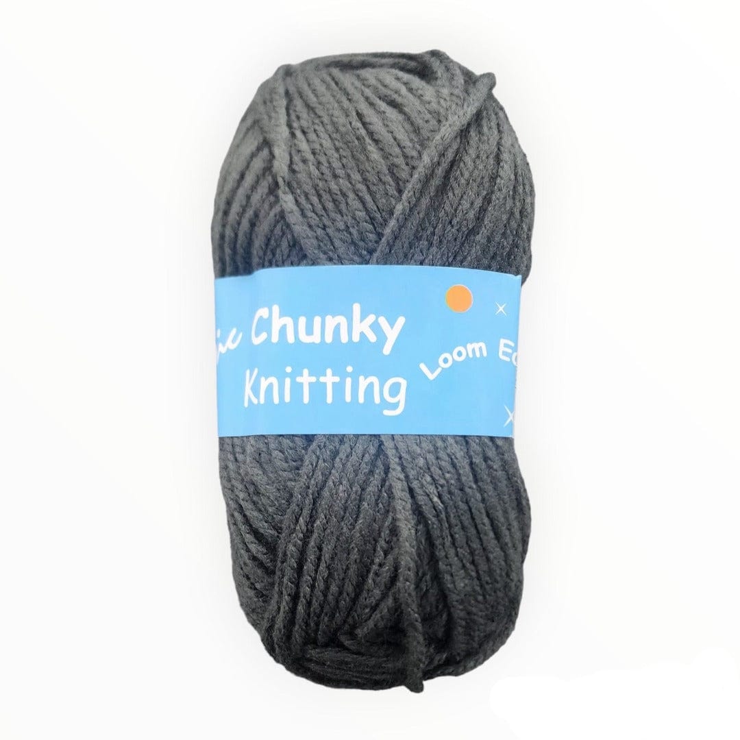 KNITTING Habby School Grey Chunky Knitting Wool Loom Easy 100g (2061645938777)