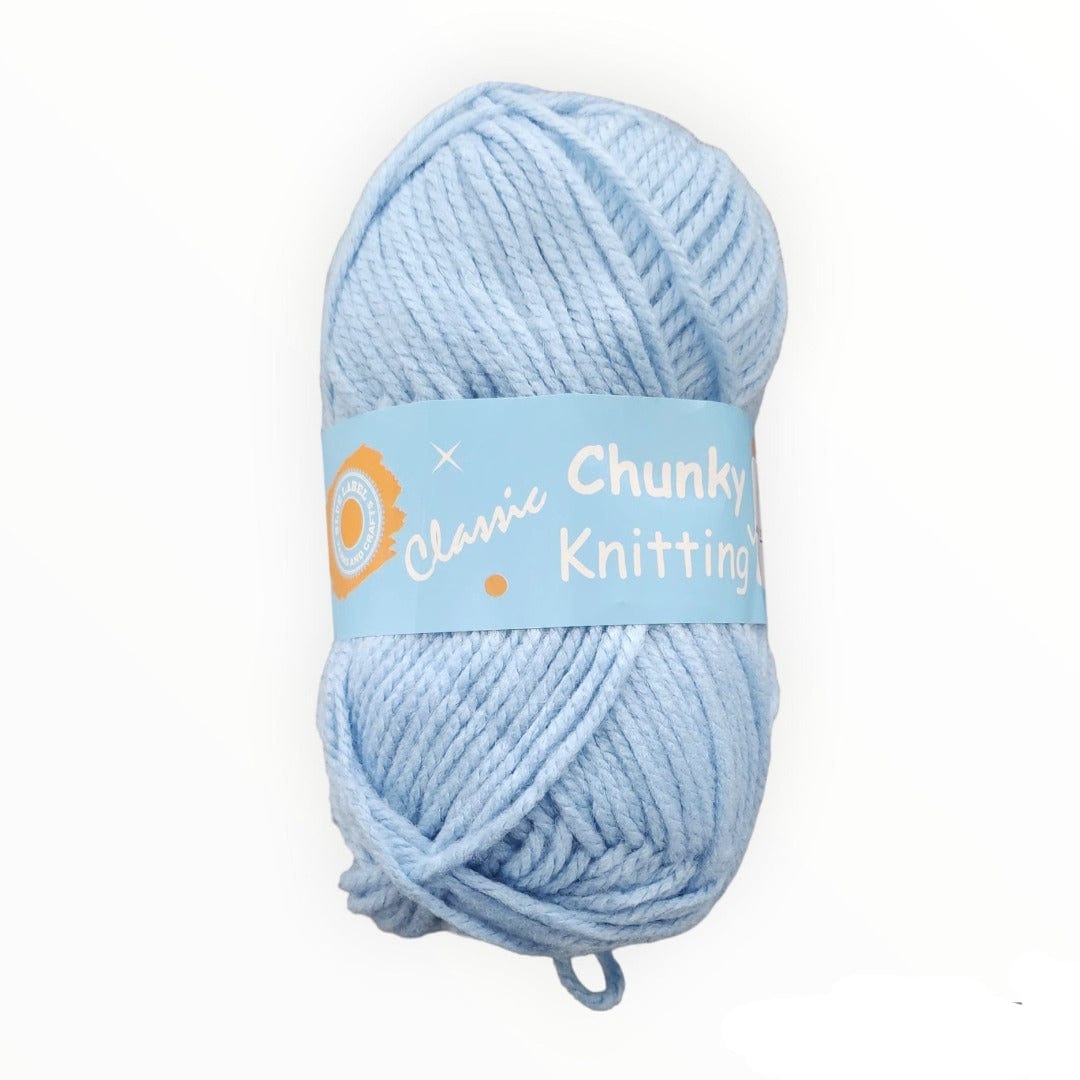 KNITTING Habby Sky Blue Chunky Knitting Wool Loom Easy 100g (2061645938777)